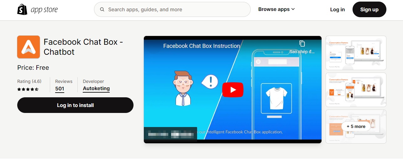 Facebook Chat Box ‑ Chatbot